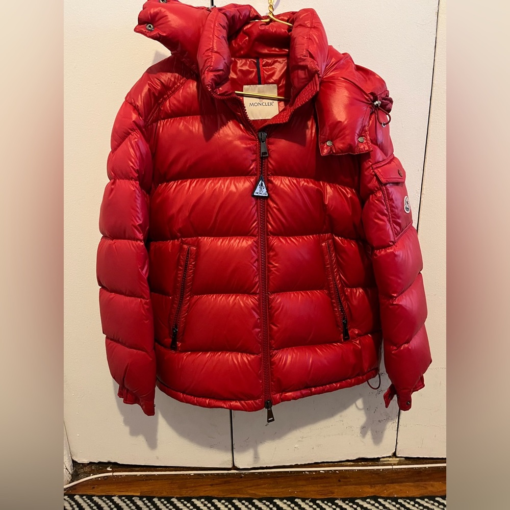 Women Moncler Cherry Red Quilted Jacket